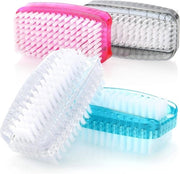 Set di 4 Spazzole per Manicure in Plastica - Spazzola a Doppia Faccia per Mani e Unghie (4 Pezzi - Pastello)