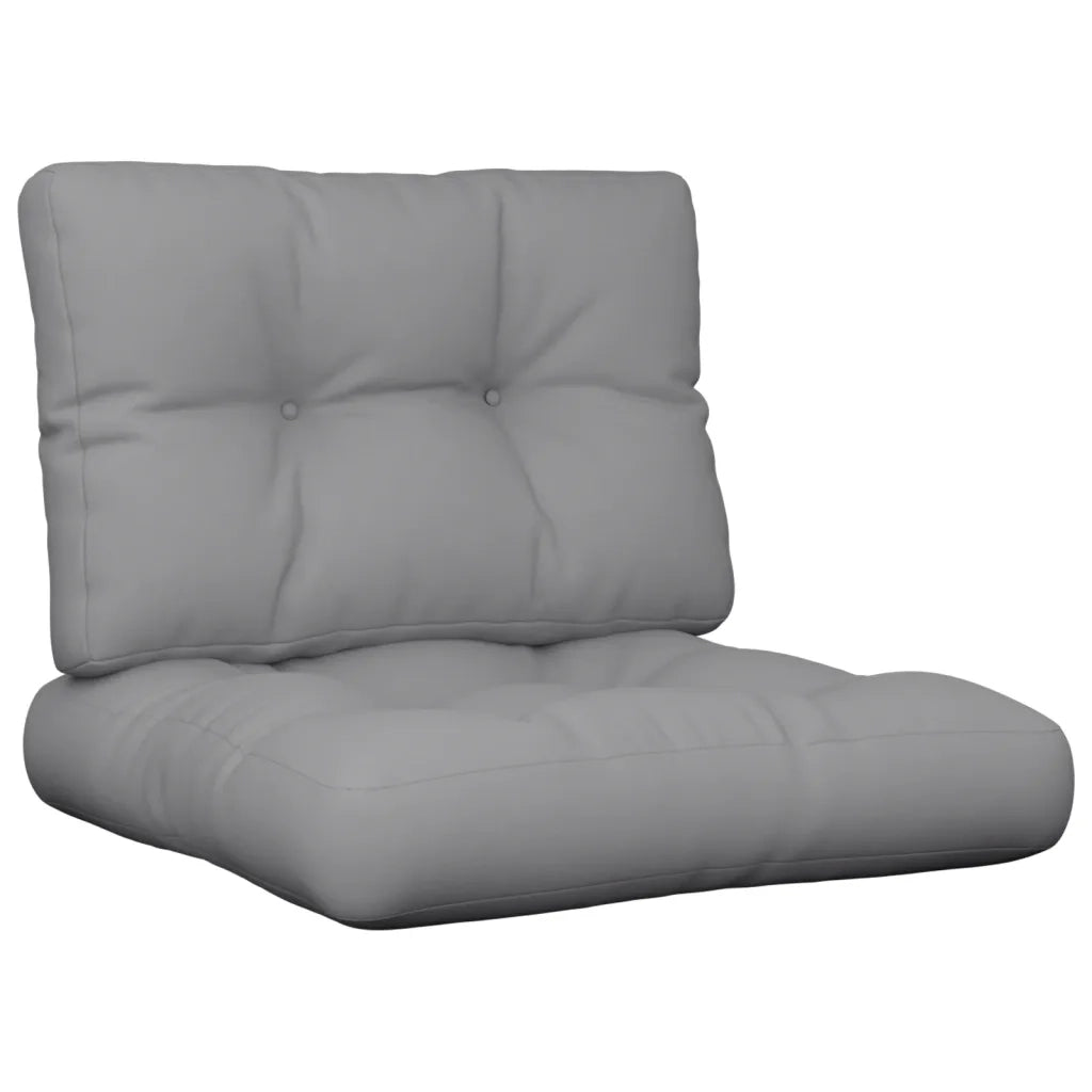 Cuscini per Pallet 2 pz Grigi in Tessuto 360668