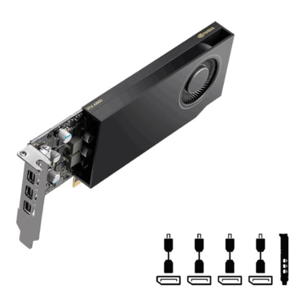 Pny vga quadro rtx a1000 8gb, 4x mini dp, 1x lp bracket, low profile, oem vers - VCNRTXA1000-SB