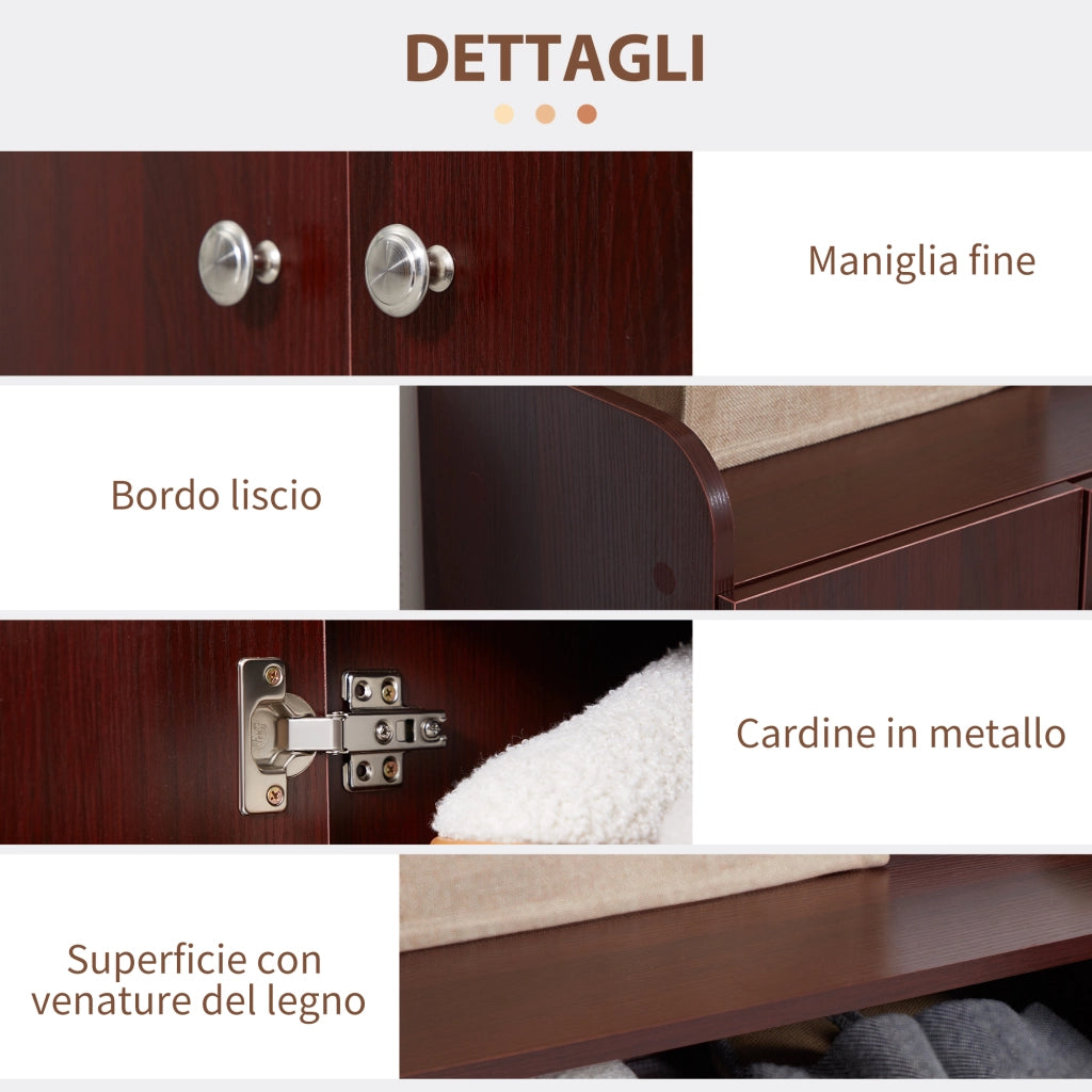 Scarpiera con ripiani aperti ¨C Xylo ¨C legno caff¨¨ 83x30x90cm