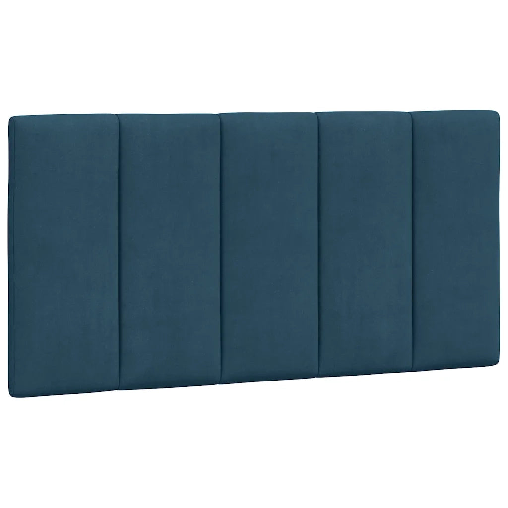 Letto con Materasso Hanko Blu 100x200 cm in Velluto