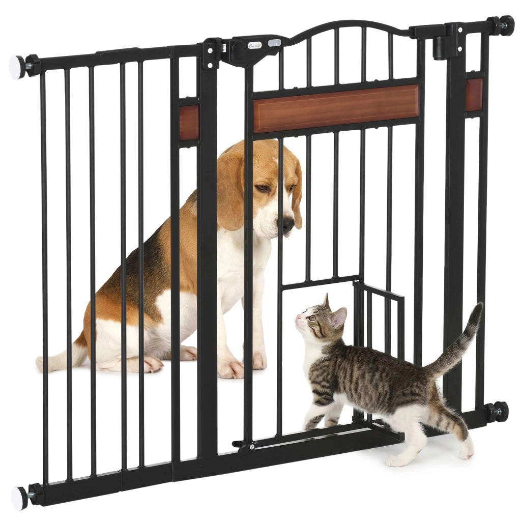 Cancello per Cani ¨C Minimal ¨C Nero 74-105x76.2 cm