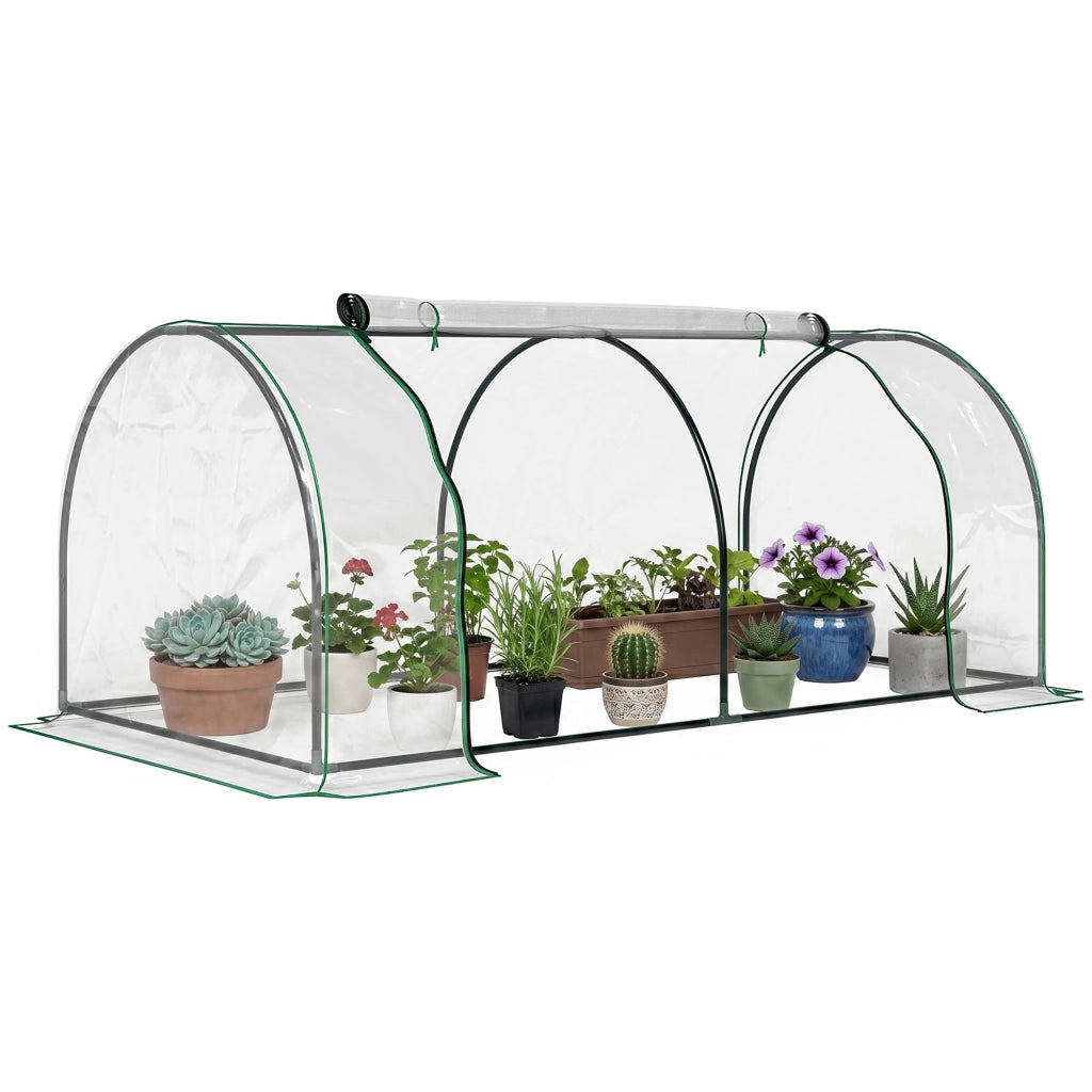 Serra da Giardino ¨C zephmum ¨C 200x100x80 cm Acciaio PVC Trasparente