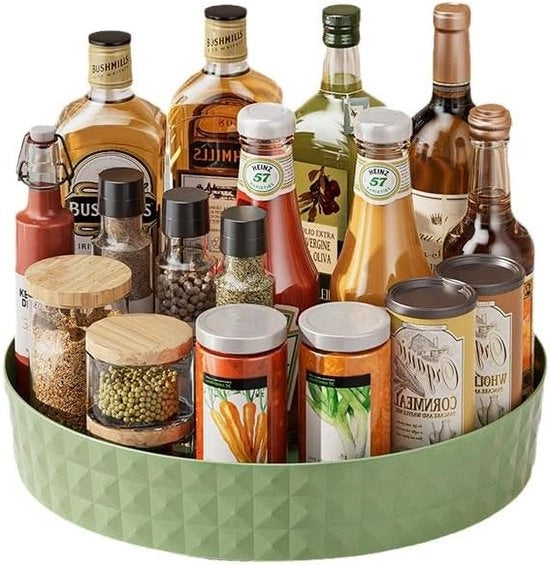Piastra di rotazione, organizzatore del frigorifero, 22,5 cm, organizzatore del frigorifero della cucina (verde)