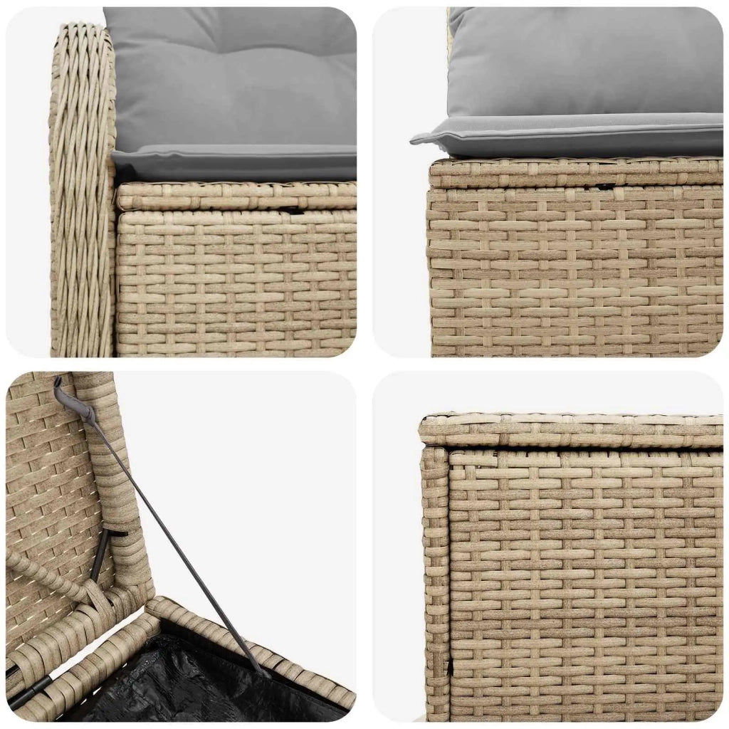 Set di divani 7 pz Beige e Grigio Chiaro 3448689