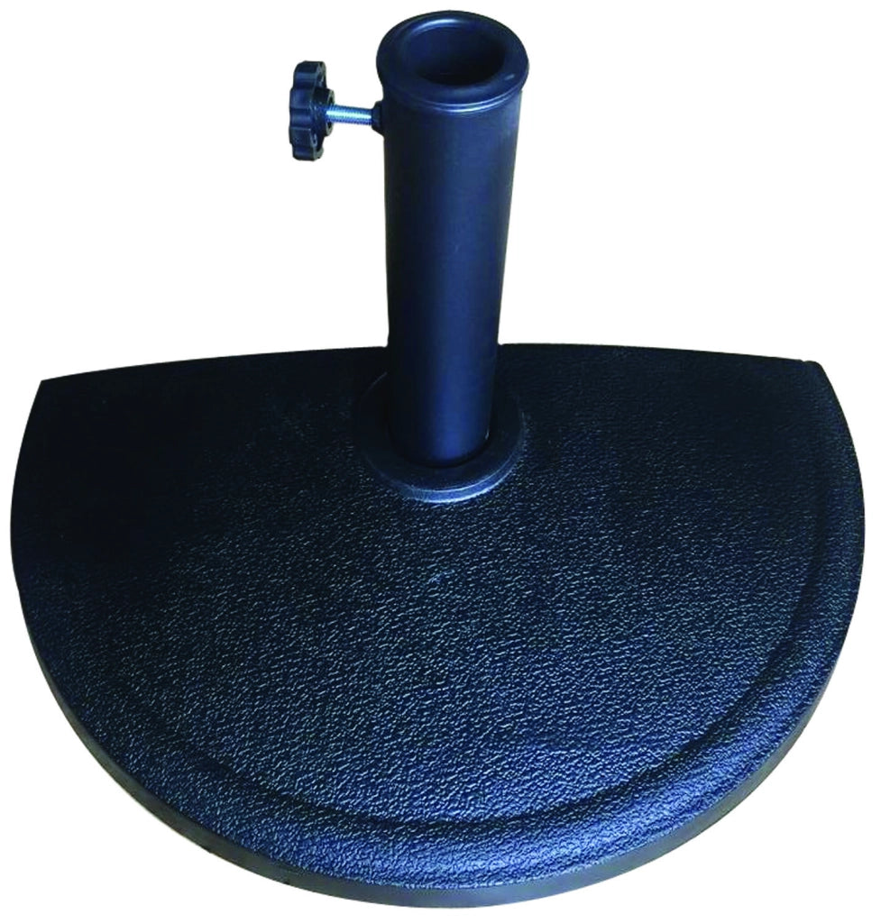 BASE IN RESINA PER OMBRELLONE DA MURO MEZZA LUNA ANTRACITE 50x25xH33 cm