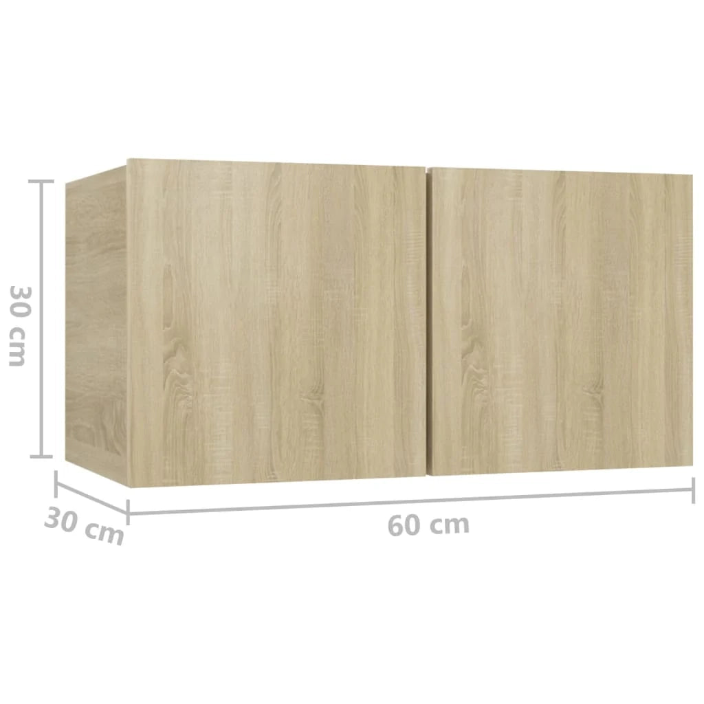 Set di mobili mobile credenza TV televisione soggiorno camera da letto soggiorno 6 pezzi rovere Sonoma multistrato marrone 02_0025132