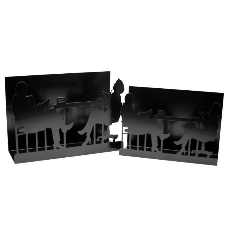 Portariviste metallo sagome 1-2 nero cm 35x12h24