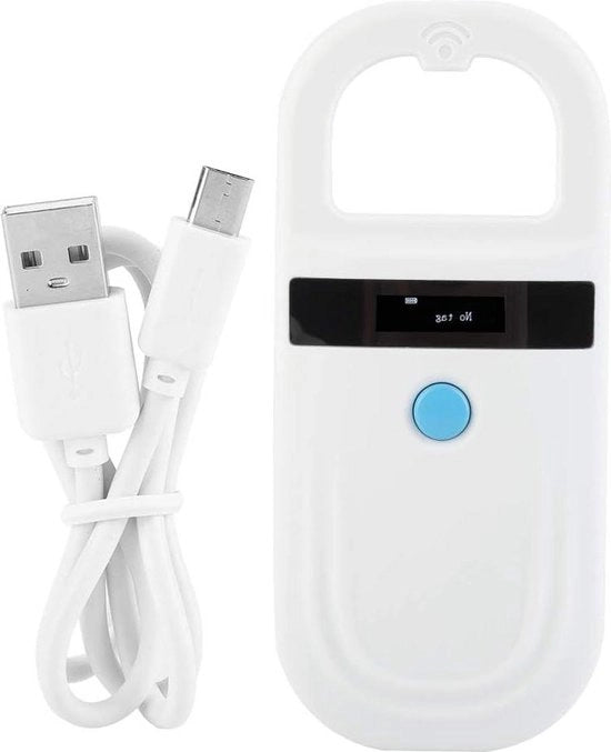 Lettore di microchip per animali portatile con schermo OLED - microchip per animali transponder per maiali cani gatti