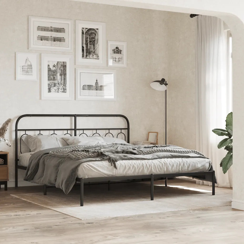 Testiera | Testata di Ricambio in Metallo Nero 183 cm