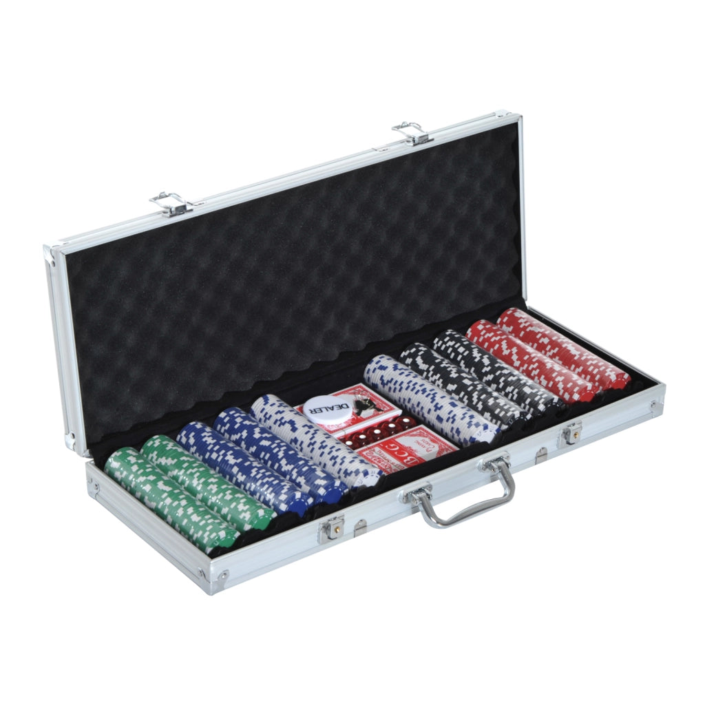 Set Poker ¨C Minimal ¨C Alluminio, 500 Fiches, 2 Mazzi