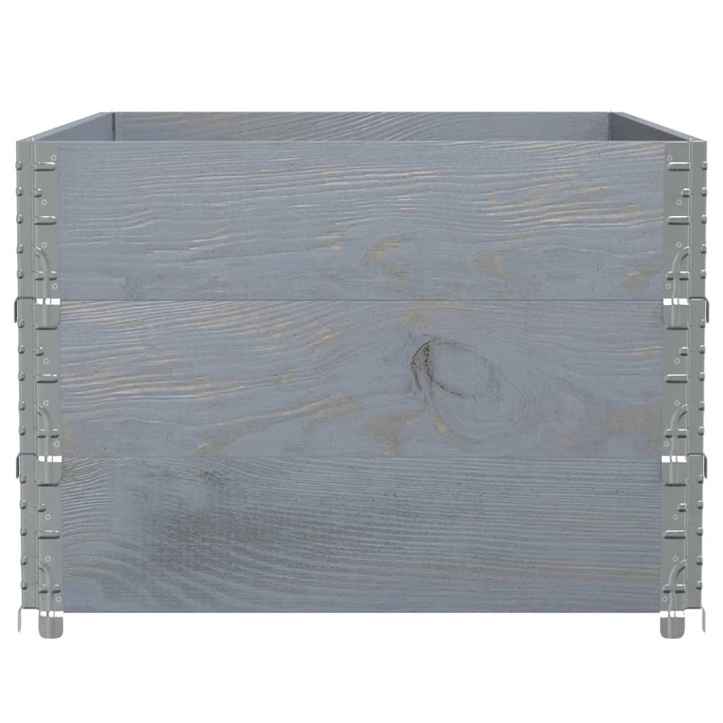 Fioriera rialzata per piante fiori terrazzo giardino 120 x 80 cm legno massello di pino grigio 02_0037405