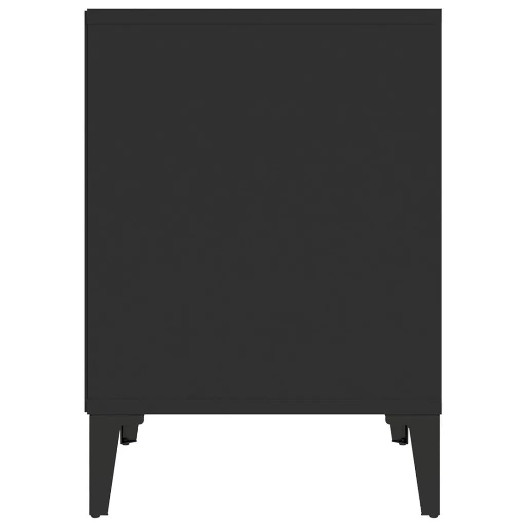Comodini 2 pz Nero 40x35x50 cm 821877