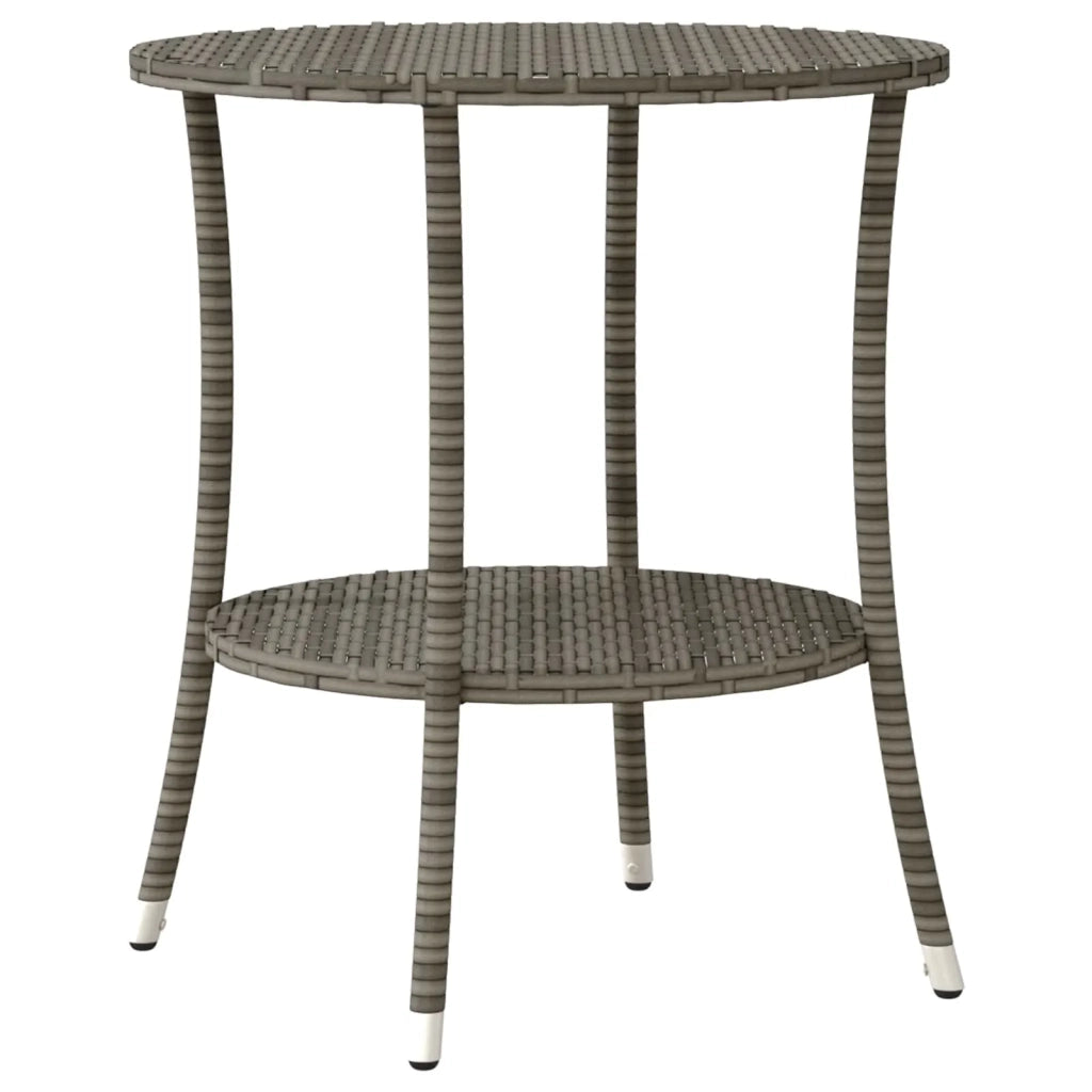Set da Bistrot 3 pz con Cuscini Grigio in Polyrattan 365656