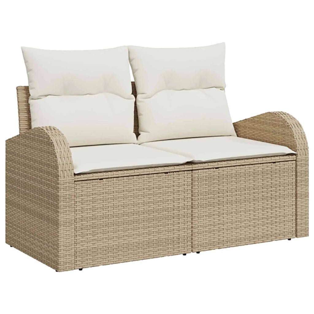 Set di divani 8 pz Beige e Bianco Crema 3448126