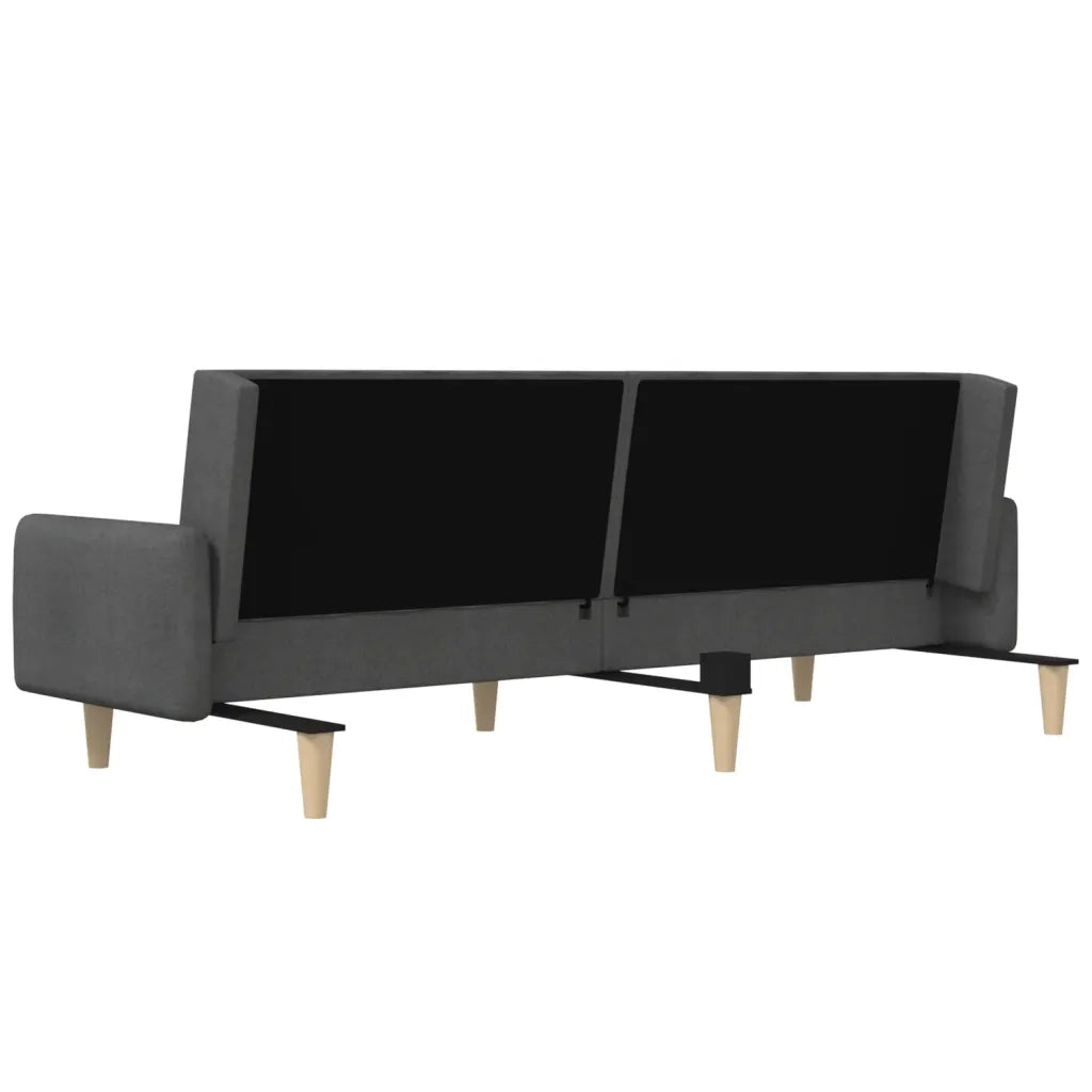 Divano letto | Sof¨¤ letto | Letto singolo a 2 Posti Grigio Scuro in Tessuto