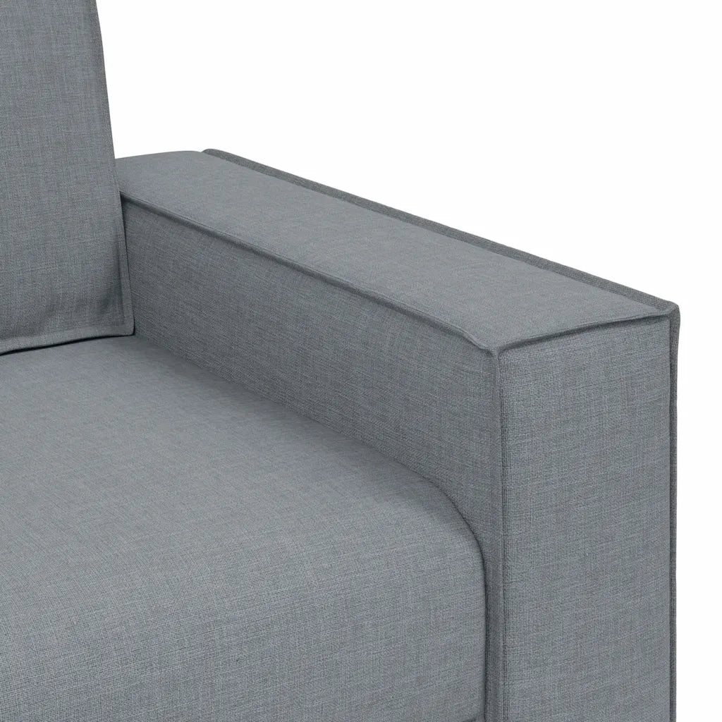 Divano 3 pcs Grigio chiaro 220 x 80 x 84 cm Tessuto misto lino 3324609