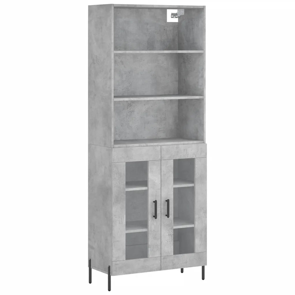 Credenza Grigio Cemento 69,5x34x180 cm in Legno Multistrato 3189329