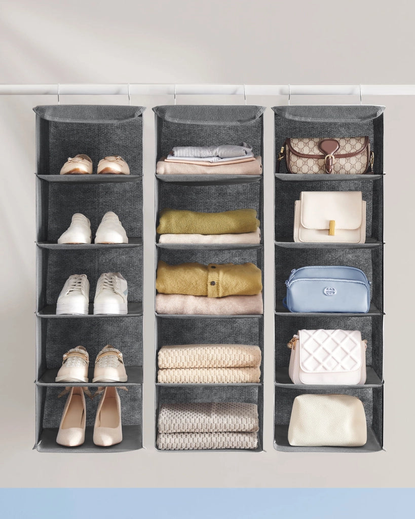 VALORA Organizer multifunzionale per guardaroba sospeso, grigio RYCH06G