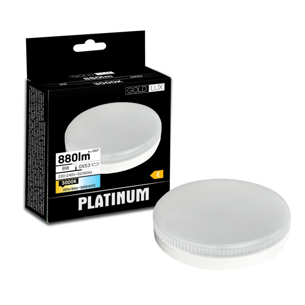 Lampadina LED GX53 8W 3000K 880lm Polux calda bianca