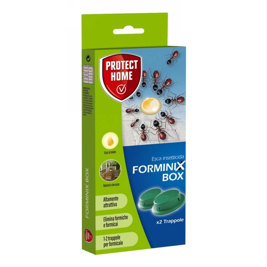 ESCA FORMICHE DOPPIA ATTRATTIVA GRANULARE PER USO ESTERNO 2 BOX VERDI FORMINIX