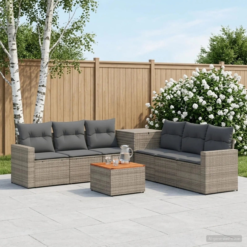 Set di divani 8 pz Grigio e Grigio Scuro 3448334