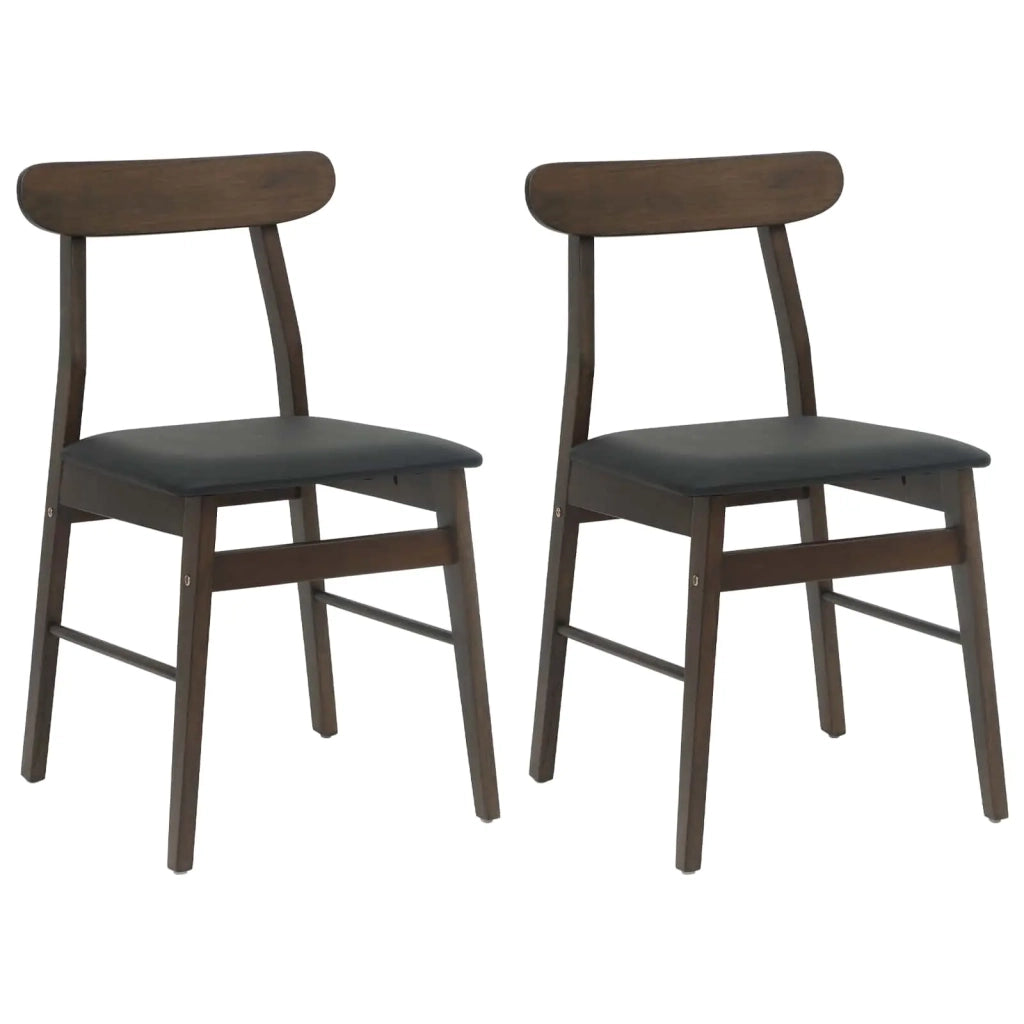 Sedia da pranzo 2 pcs Marrone scuro e Nero 42020484