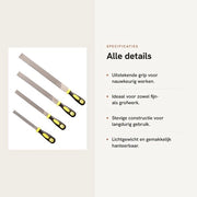 Vijl a doppia lama 6 pollici/15 cm - Cottura in acciaio di carbonio - Lavorazione del legno - Per metallo/legno/pietra/plastica - Alta durezza