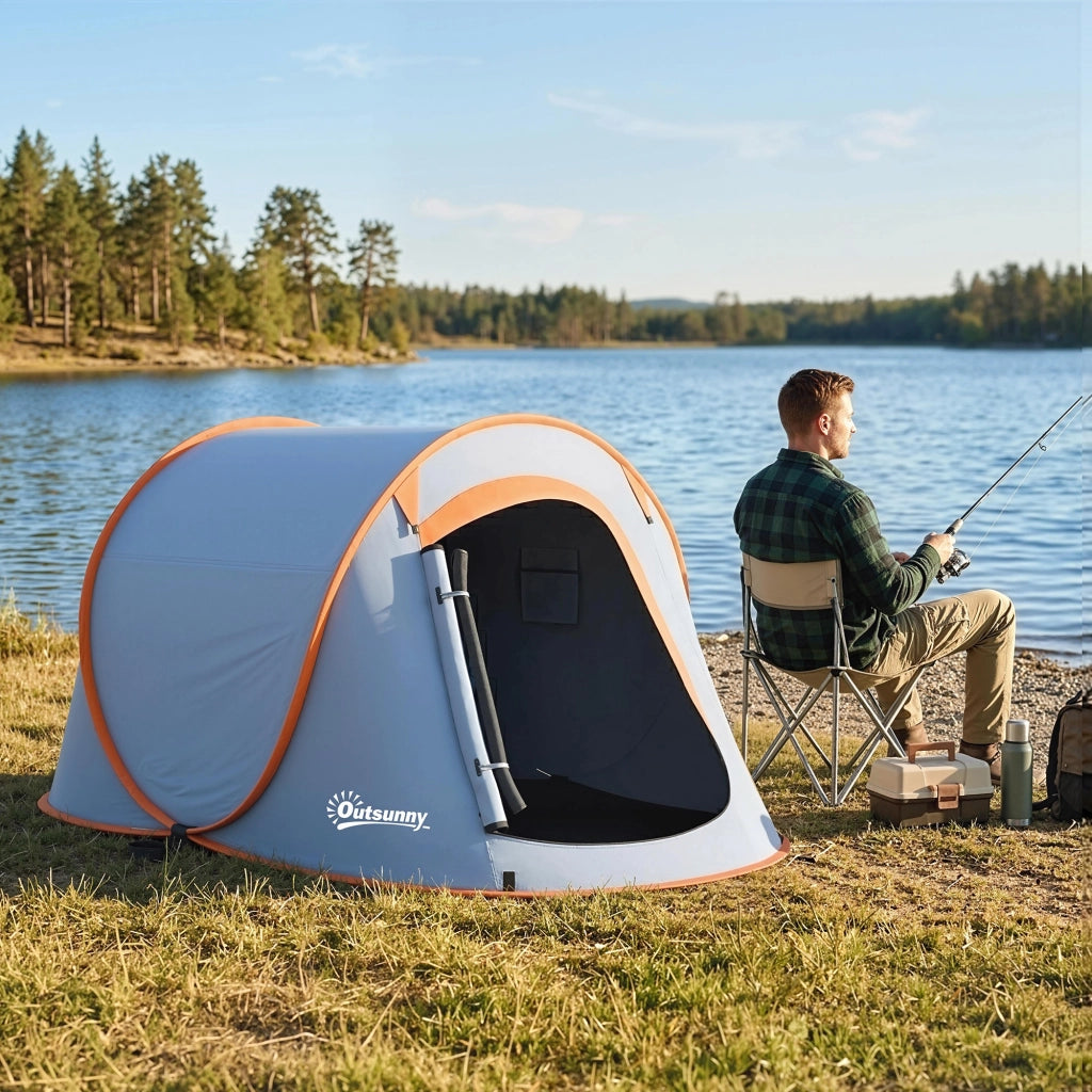 Tenda da Giardino Pop Up Impermeabile ¨C Minimal ¨C Grigio 245x148x105 cm