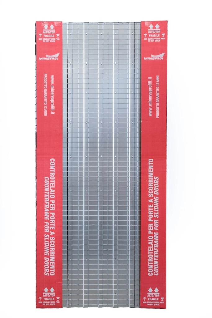 Controtelaio a scomparsa per intonaco - Telaio in Acciaio : Dimensione - 90X210CM, Spessore - 12,5CM