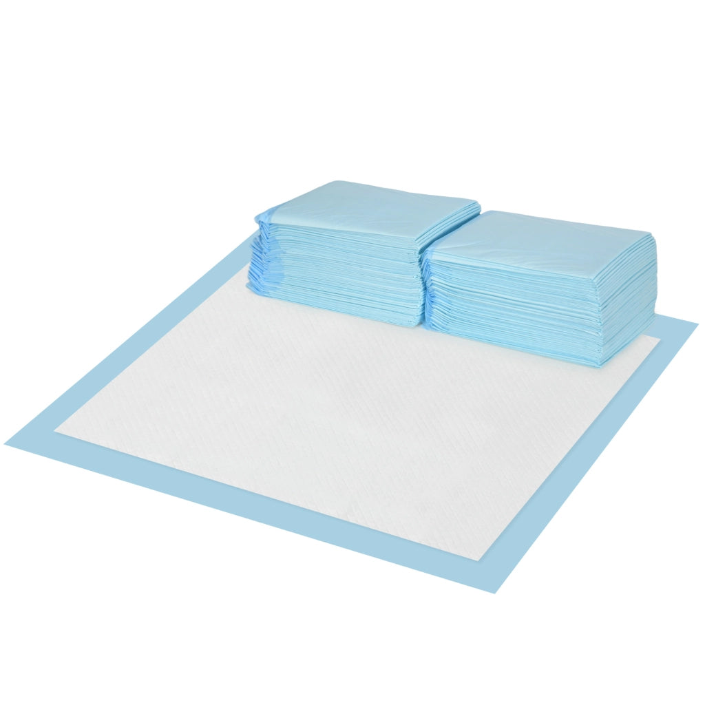 Set 80 Tappetini Igienici per Cani a 6 Strati in Tessuto non Tessuto, Carta e PE, 60x60 cm, Blu e Bianco