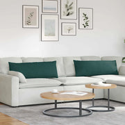 Cuscini da Divano 2 pcs Verde Scuro 120 x 40 cm Tessuto 42013787