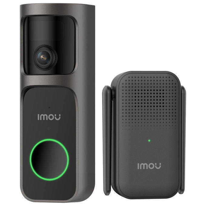 Imou DB-2SP-3T0W-DS2S Doorbell 2S Kit Videocitofono Wi-Fi 2K 3MP Batteria 5000 mAh Visione Notturna IR colore Nero taglia 3EP-4M0W-DS3