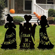 Decorazioni di Halloween - Decorazioni di Halloween per il giardino - 3 decorazioni di Halloween grandi nere aggiuntive - outdoor hocus poc streghe giardino - palafitte - decorazioni di pazza - feste per bambini a casa