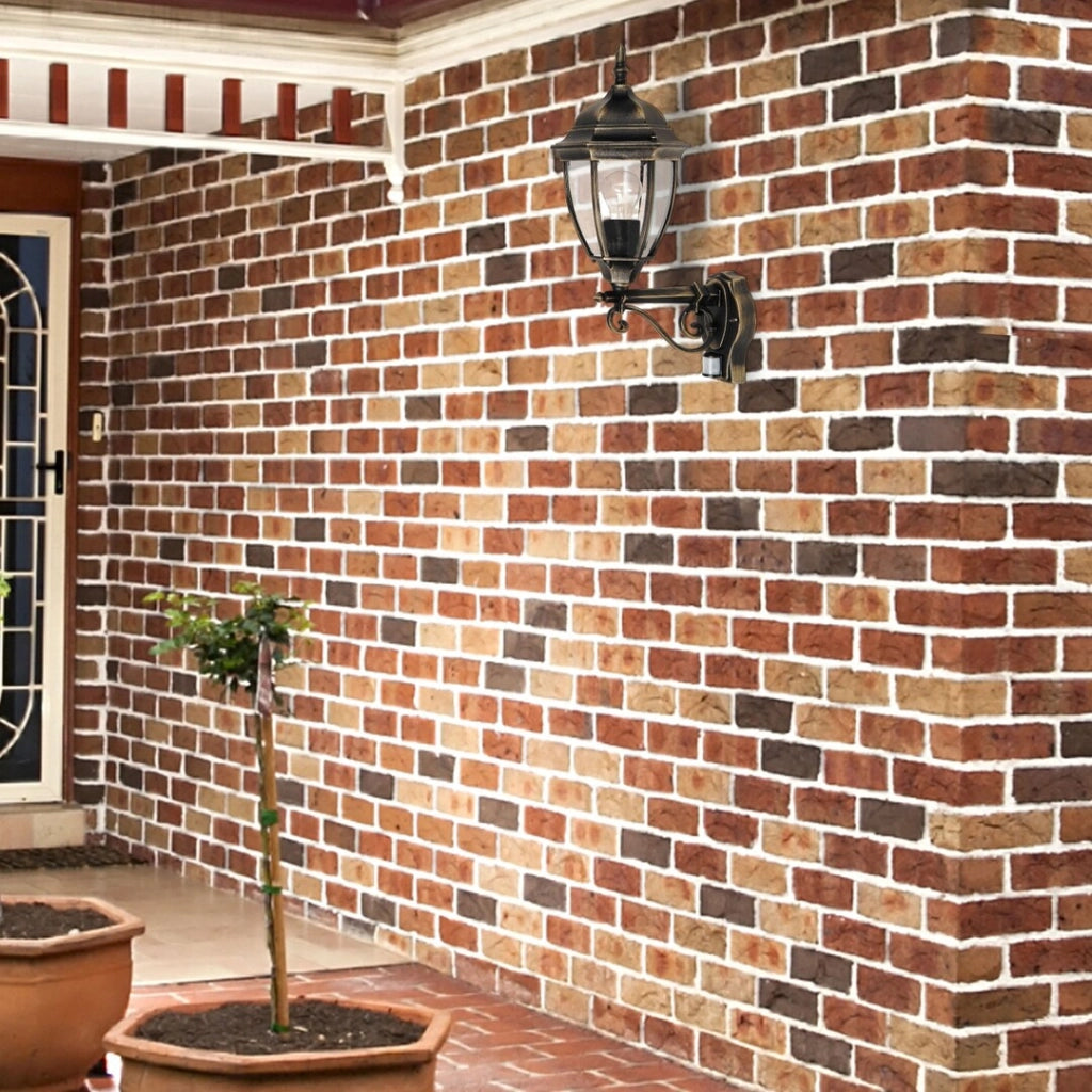 Applique esterno Toronto oro antico E27 sensore Rabalux