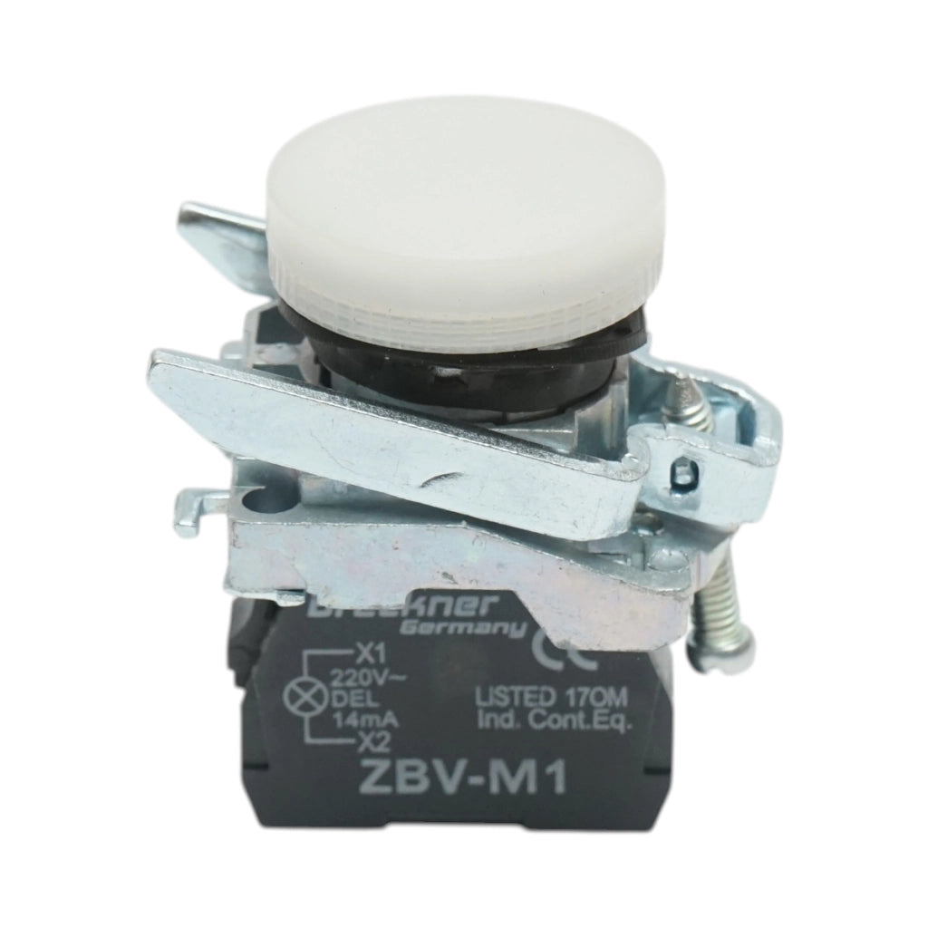 Indicatore di segnale LED bianco 220V, 14mA, TB4 Breckner Germany