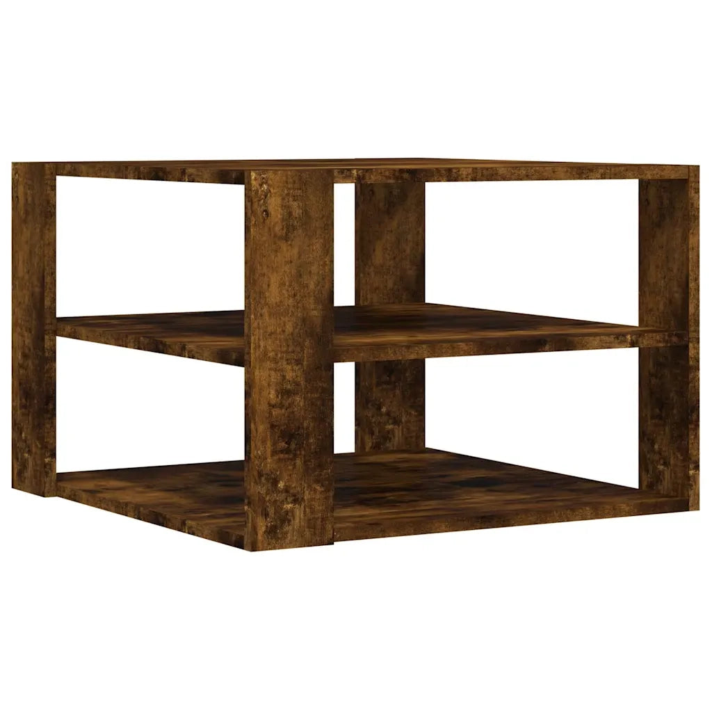 Tavolino salotto | Tavolino da caff¨¨ | Tavolino da Soggiorno Rovere Fumo 58x58x40 cm Legno Multistrato