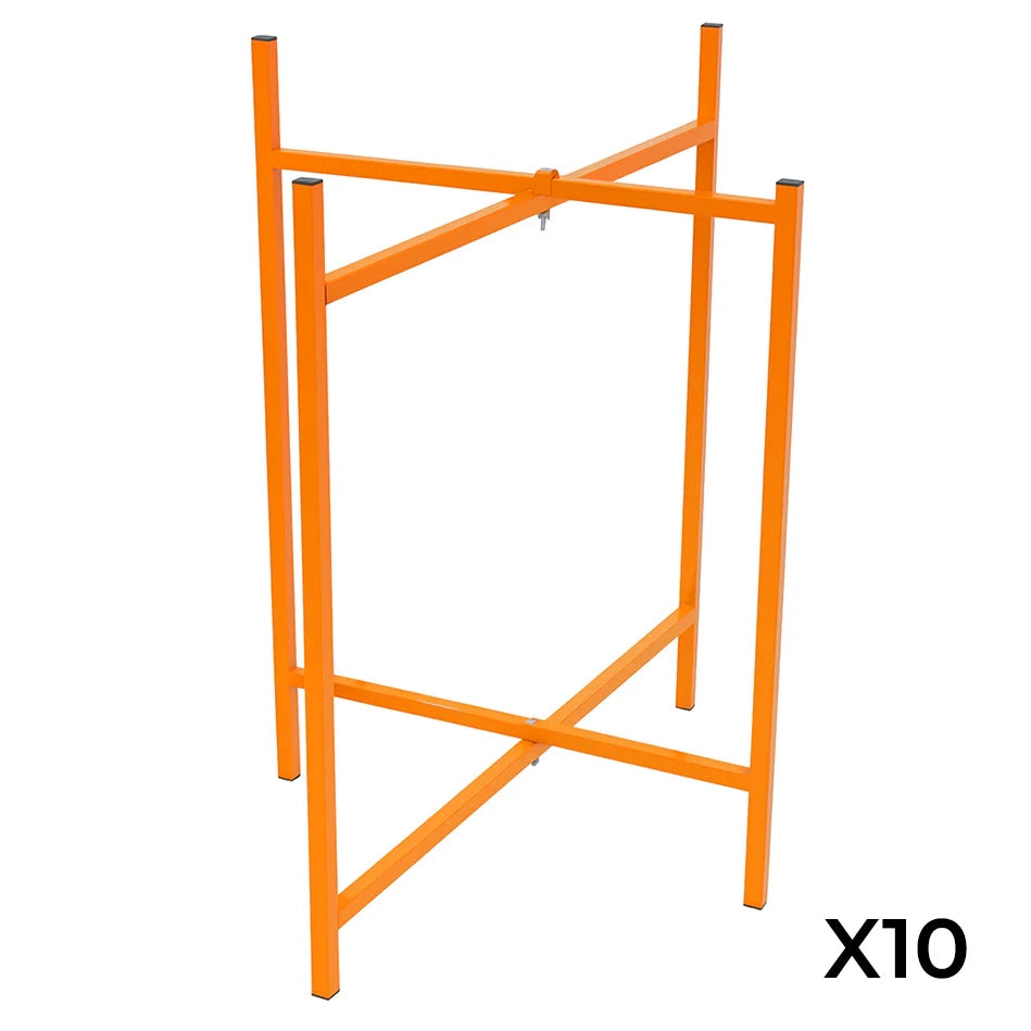 Cavalletti Porta Malta x10 750mm Acciaio Pieghevole con Kit di Fissaggio