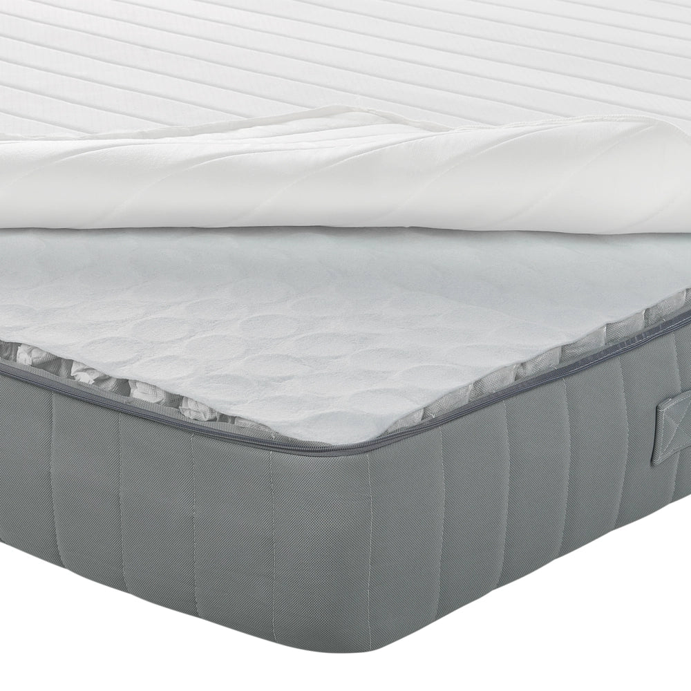 Materasso a molle insacchettate EU matrimoniale con maniglie imbottitura in memory foam rivestimento rimovibile 140 x 200 cm Rigidità media Design moderno trapuntato