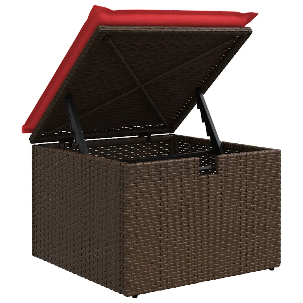 Set Divano da Giardino 6 pz con Cuscini Marrone in Polyrattan 3325380