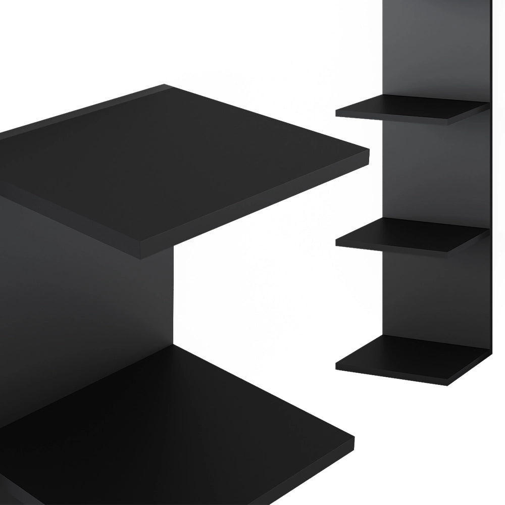 Vicco Scaffale a muro Nero 30 x 95 cm