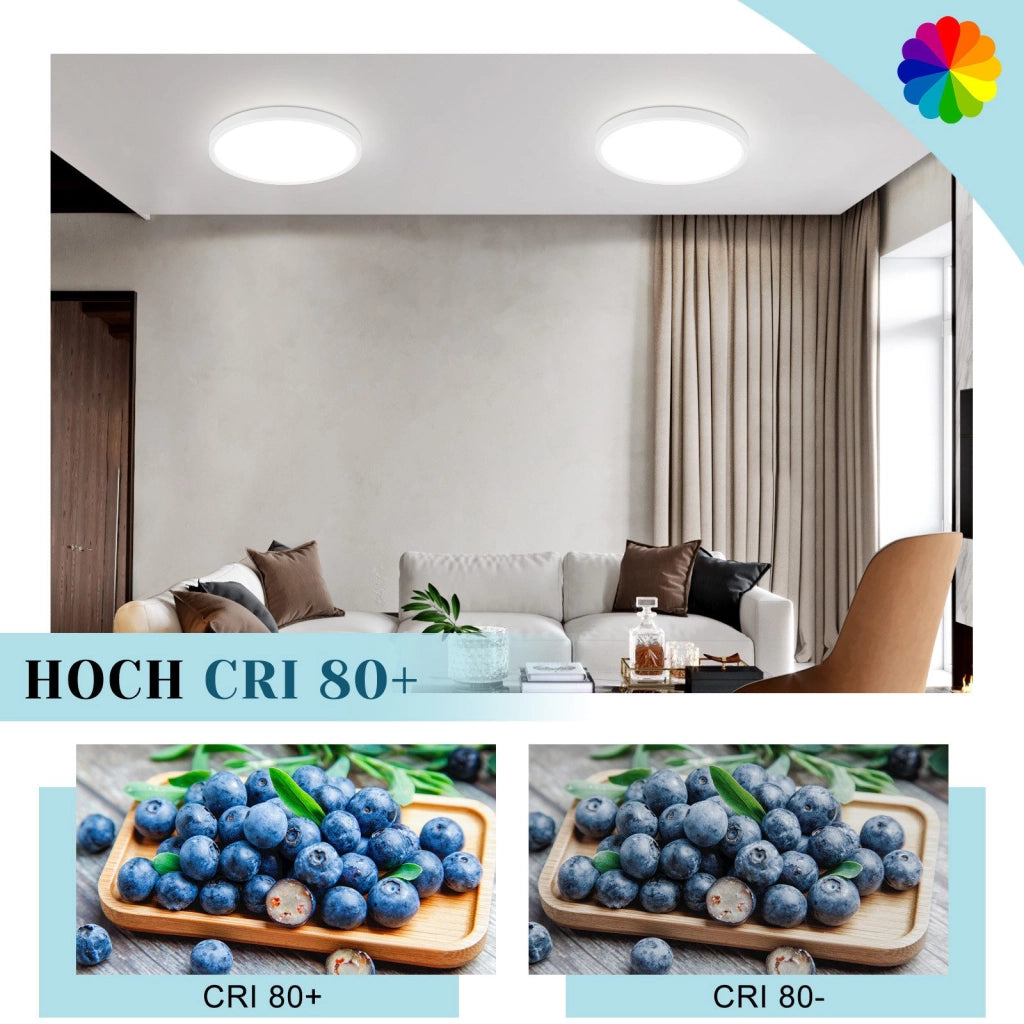 ZMH Lampada da soffitto LED piano 18cm 15W bianco 6000K moderna per cucina corridoio camera letto