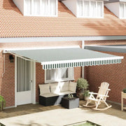 Telo di ricambio per tenda da sole Verde e Bianco 380 x 295 cm 42000658
