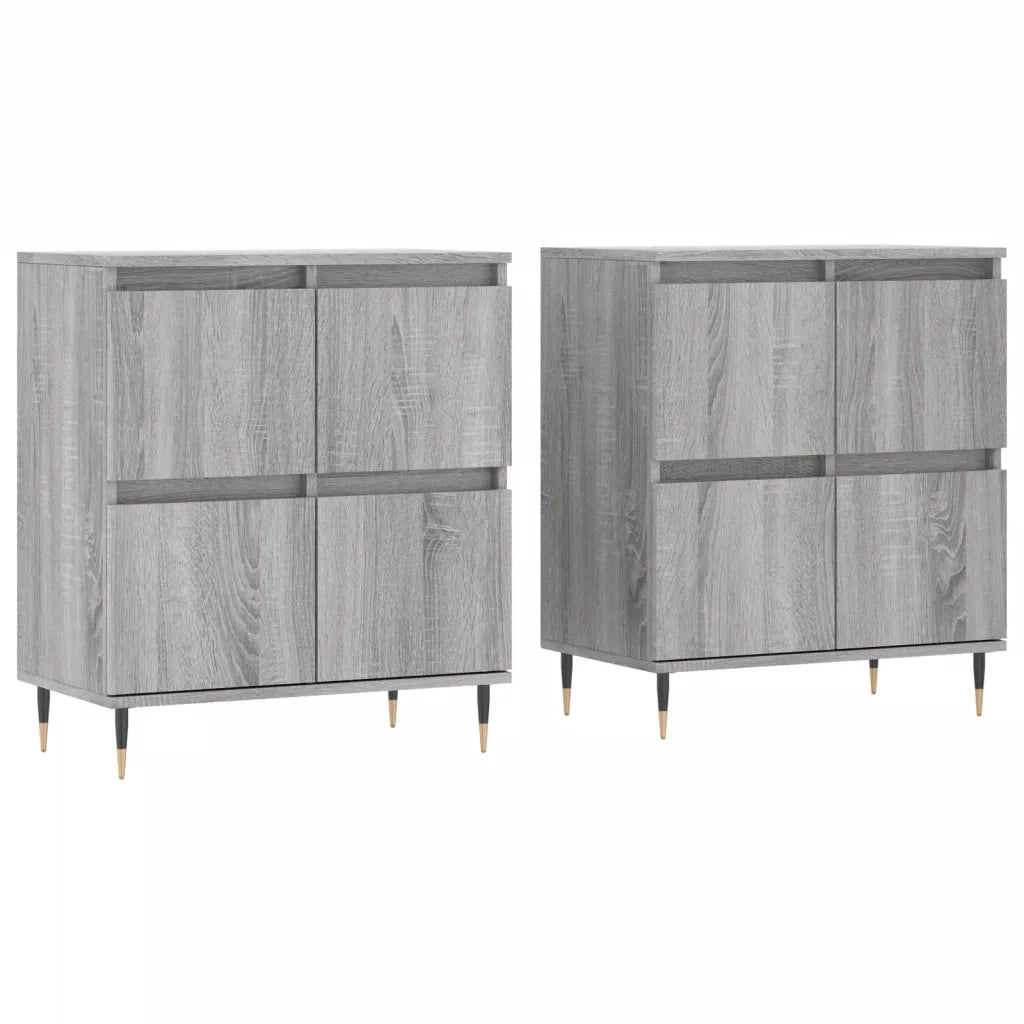Credenze 2 pz Grigio Sonoma in Legno Multistrato 3190171