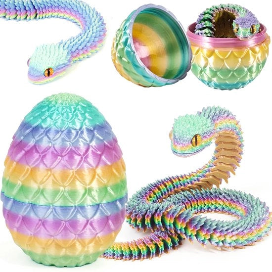 Serpente da Ufficio 3D - Stampato - Giocattolo - Sfida - Regalo - Scrivania - Serpente Mobili 30 cm