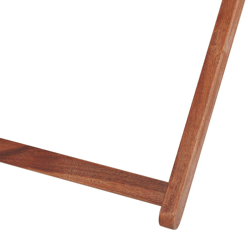 Set di 2 sedie a sdraio da giardino con struttura in legno di acacia scuro motivo fenicottero in tessuto amaca sedile reclinabile