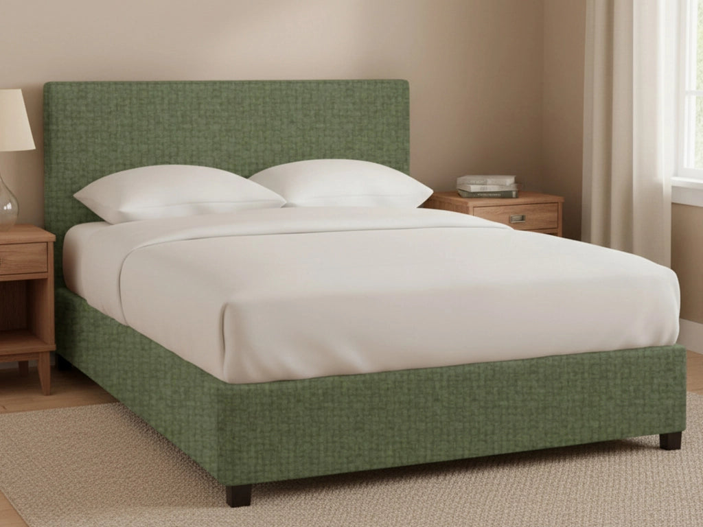 Basildon, Letto Matrimoniale Sfoderabile Made in Italy, Verde