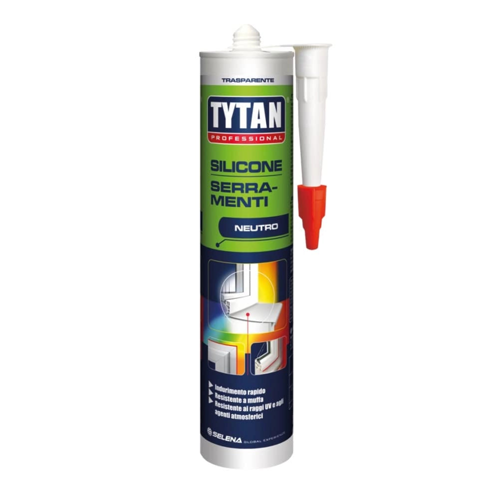 Silicone Neutro Tytan Nero 300 ml 2 Pezzi