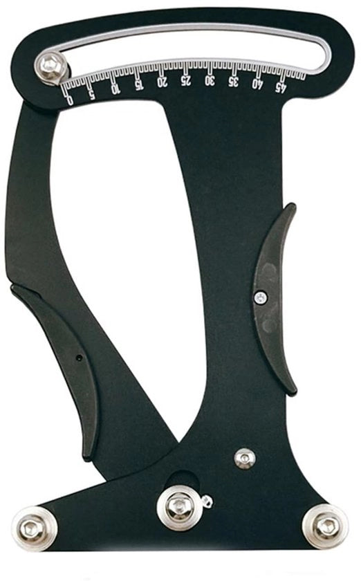 Misuratore di Spacchettamento per Bicicletta - Precisione Alta - Reparazione Bicicletta - Costruzione Ruota - Diagnosi Problemi Ruota - Lega di Alluminio/Rossa di Acciaio Inossidabile - Adatto per Spigoli Ronde/Spigoli Piani - Misuratore Ruota