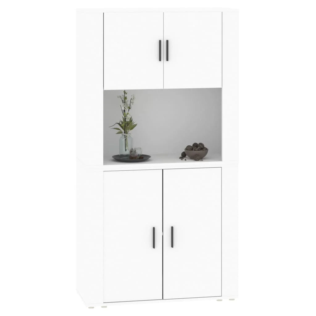 Credenza buffet cassettiera mobile contenitore organizer cucina soggiorno soggiorno legno multistrato bianco 02_0032781